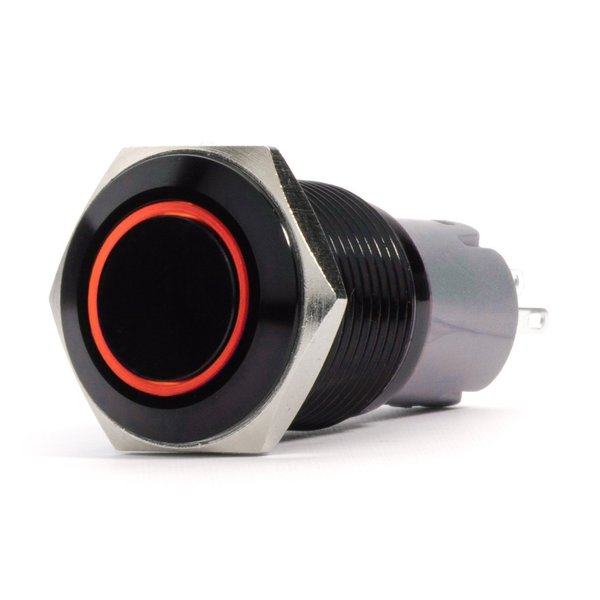 Race Sport 19Mm Flush Mount Pre-Wired Led 2-Position On/Off Switch (Red) (Each) RS-B19MM-LEDR